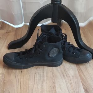 All Black Converse All Star High Tops